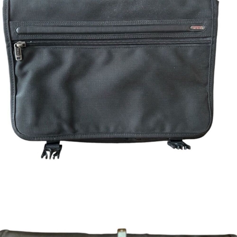 Tumi Alpha Black Medium Expandable Briefcase with Laptop Sleeve‎